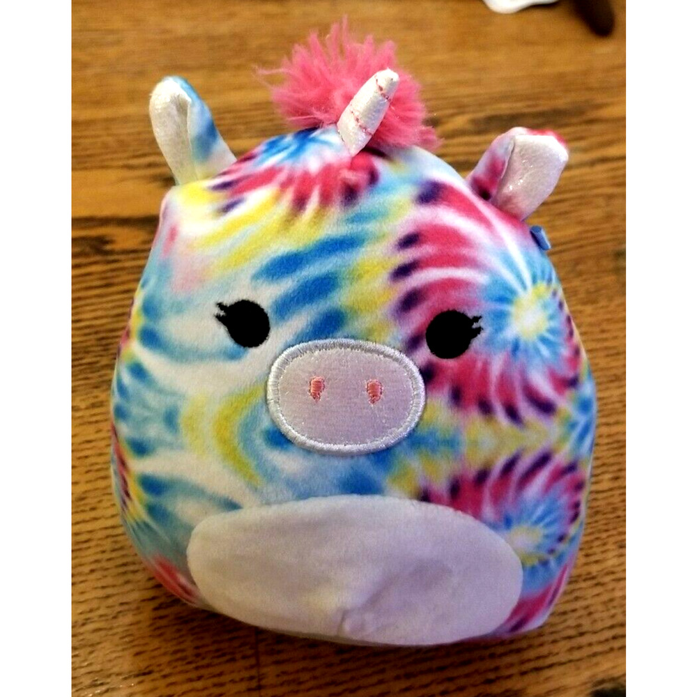 Squishmallow Atlas Tie Dyed Unicorn 7” Kelly Toys Super Soft Plush